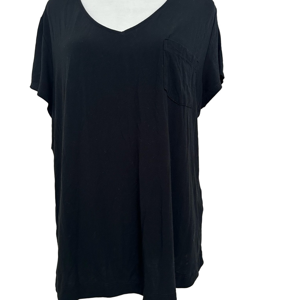 Soma Classic Black Women's Top with Breast Pocket